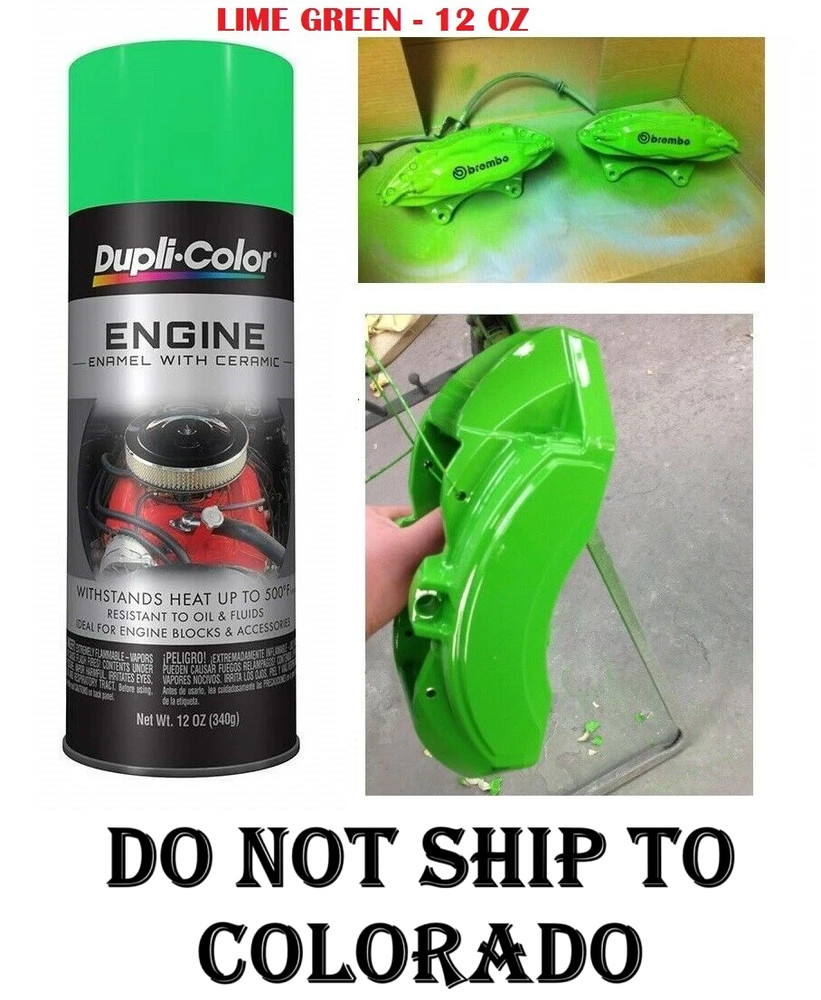 Lime Green Coating Spray Can Brake Caliper Engine Custom Ceramic Paint High Temp