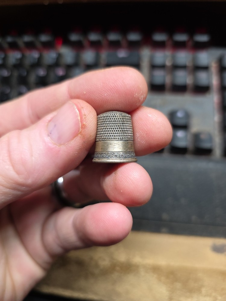 Vintage Thimble Marked STERLING Size 10 Marked