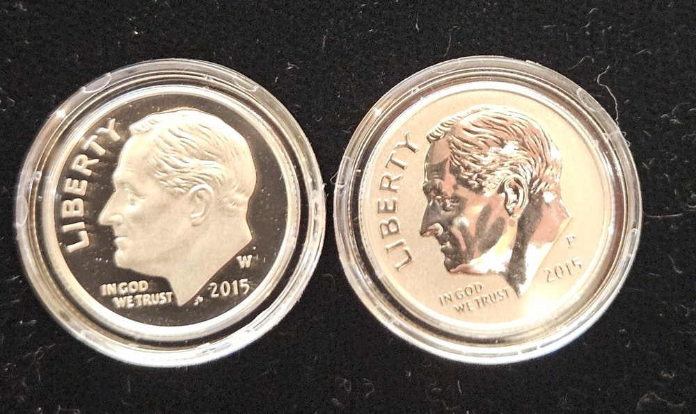 2015-W Silver Proof and 2015-P Reverse Proof Roosevelt Dimes Key Dates