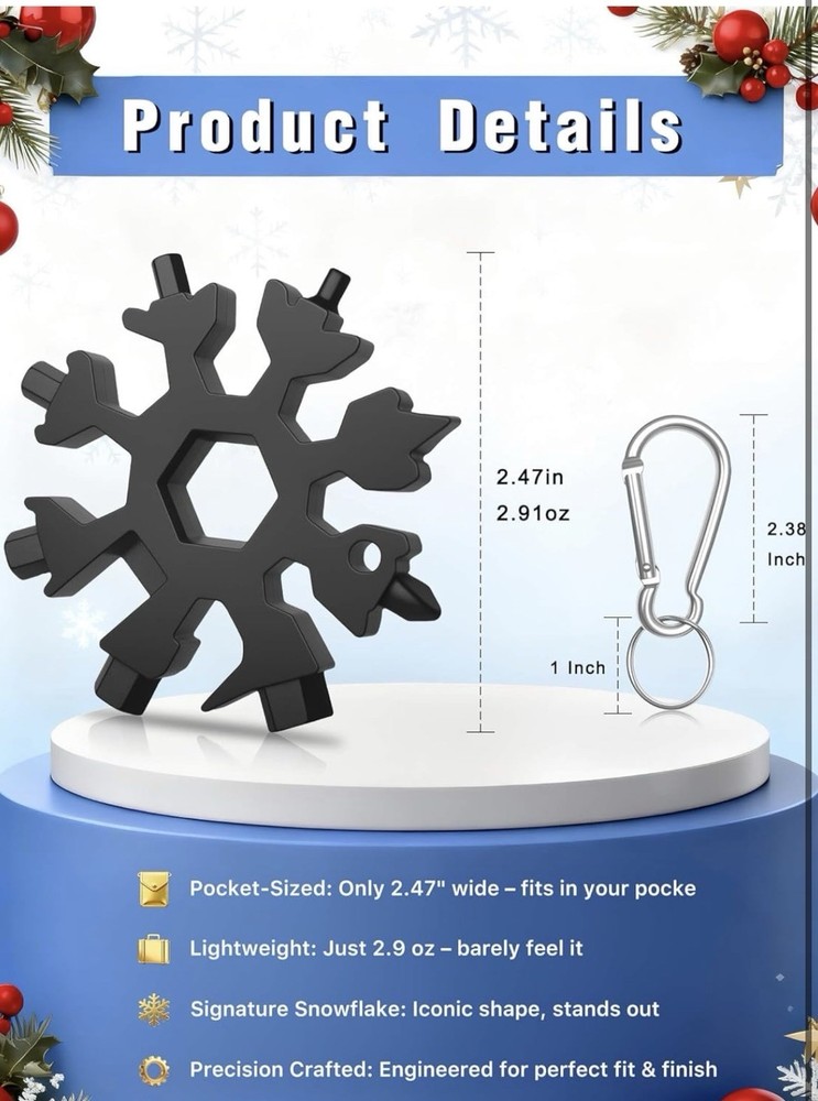 18-in-1 Snowflake Multi Tool 2 Pack