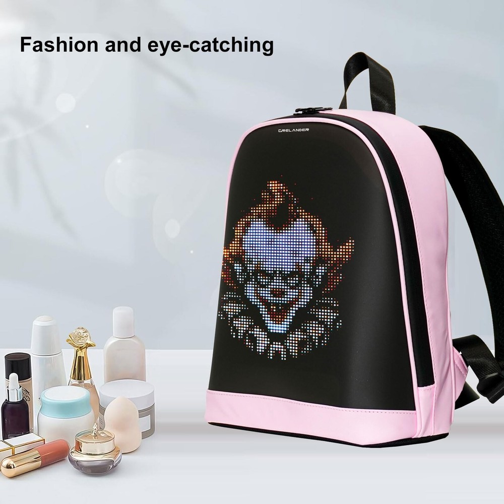 LED Backpack, Small Laptop Backpack with Programmable Screen Small Smart Dyna...
