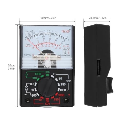 Analog Multimeter, AC/DC Volt 1000V Voltmeter Amp Volt Ohm Voltage Tester