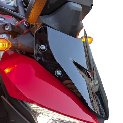 Motorcycle Windshield Wind Deflector Windscreen Front Flyscreen with Black