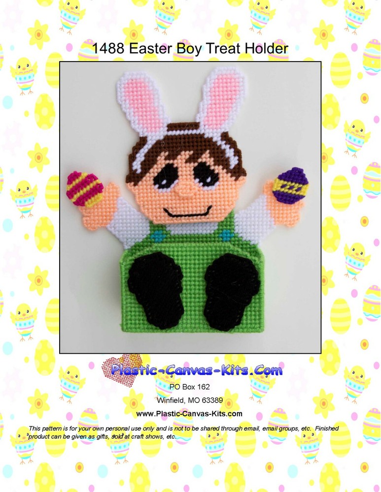 Easter Boy Treat Holder-Plastic Canvas Pattern or Kit