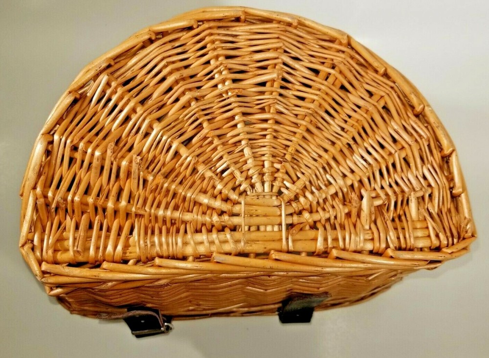 Bell Rattan Wicker Handle Bar Bicycle Storage Basket