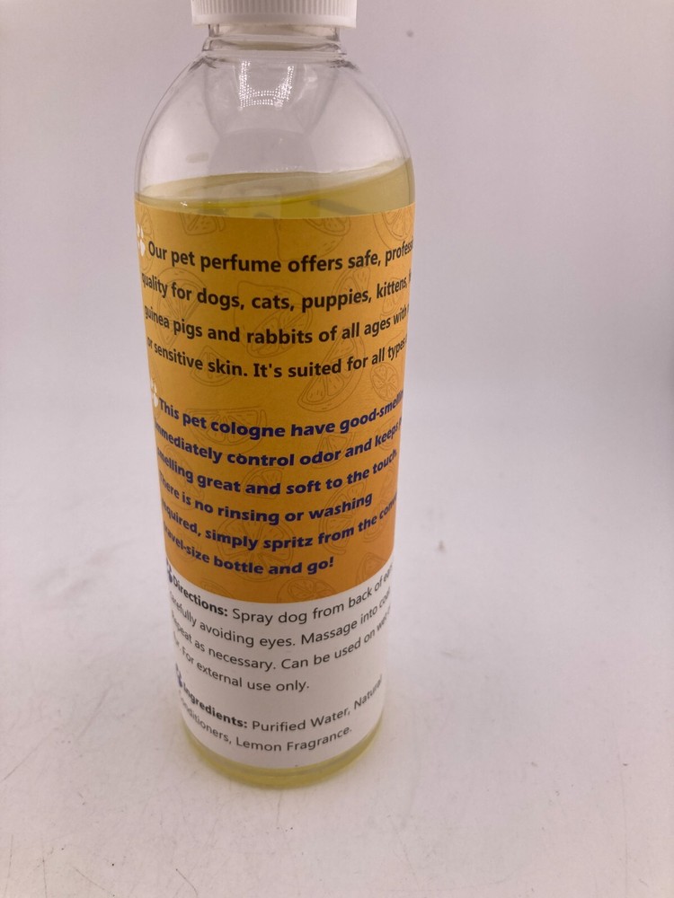 Pet Cologne - Fresh Lemon Scent - 8 fl oz Bottle