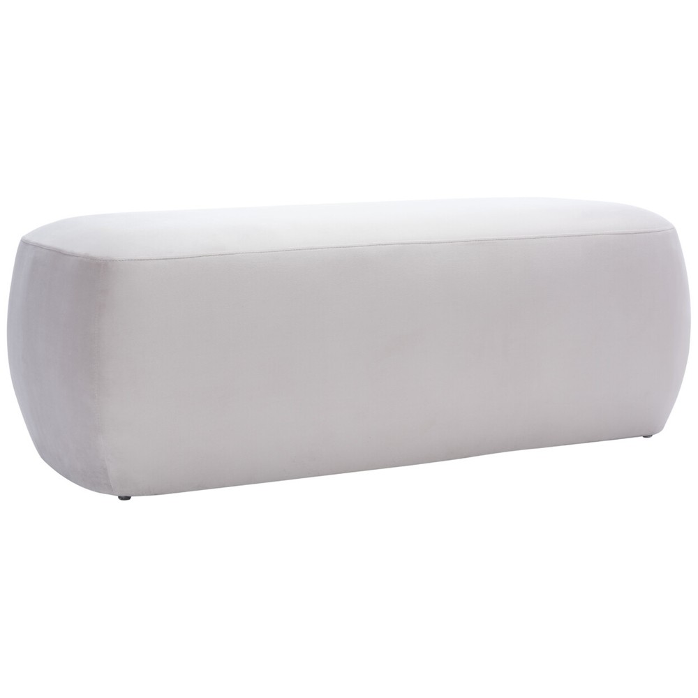 SAFAVIEH Whitley Rectangular Ottoman | Greige |