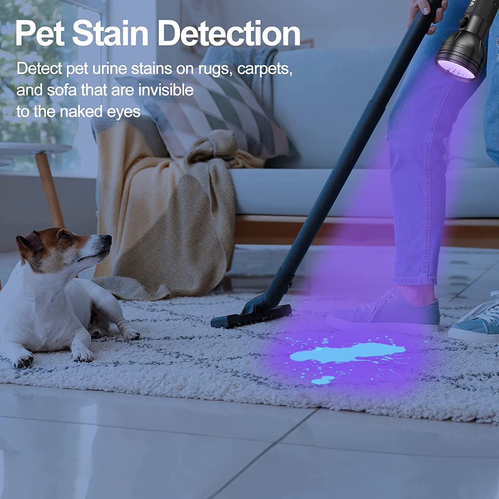 UV Flashlight Black Light, 51 LED Blacklight Pet Urine Detector