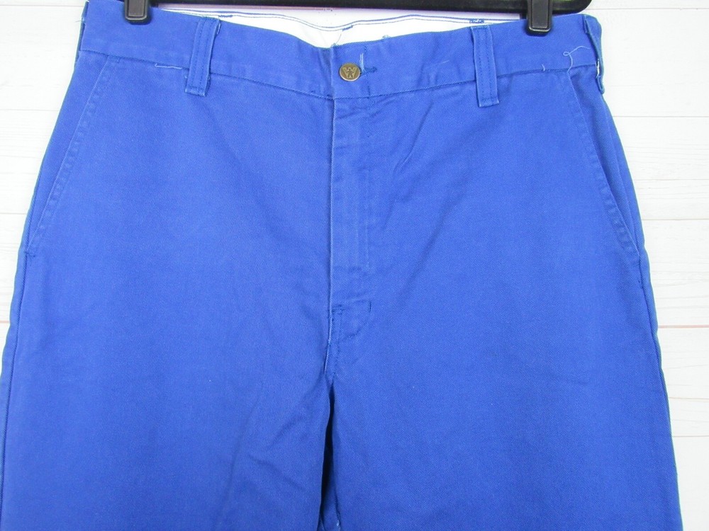 Workrite Mens Bright Blue Flame Resistance Work Pants Size 34 W63
