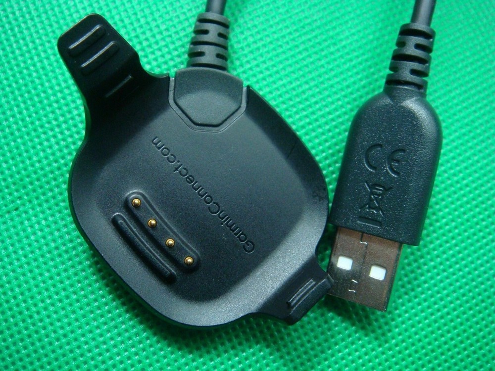 USB Charger Dock Station Cradle Cable for Garmin Forerunner 25 Watch Size L
