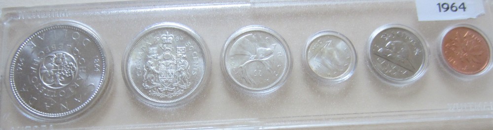 1964 Canada Silver YEAR Set. UNC COINS RJ