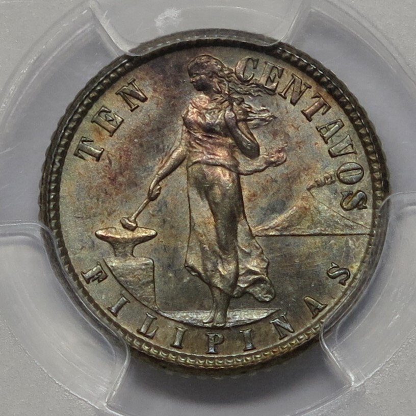 1907 Philippines 10c MS63 PCGS 28971