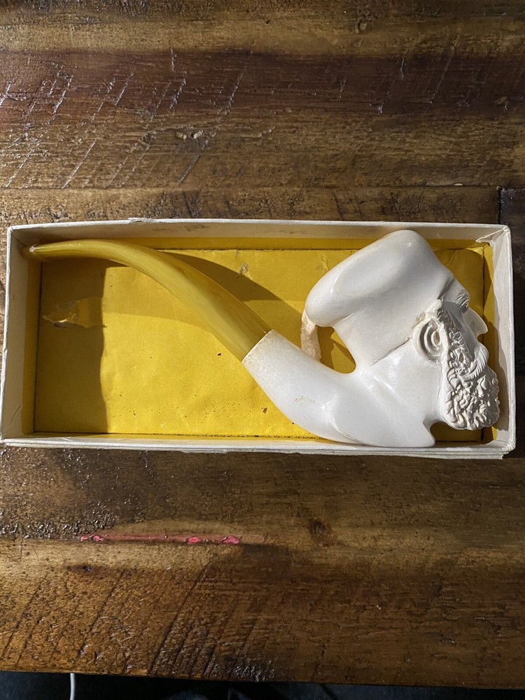 * Vintage Meerschaum Turkish Pipe with Box & Paperwork