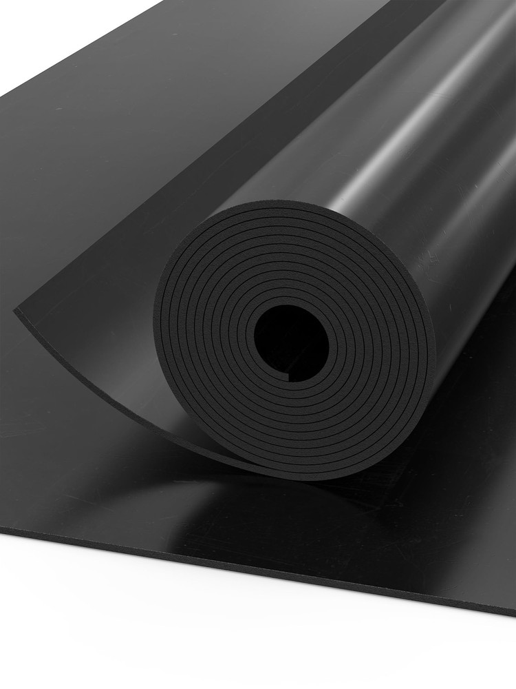 118”x40”x1/8” Rubber Sheet Roll Solid Neoprene Rubber Flooring Roll High Temp...