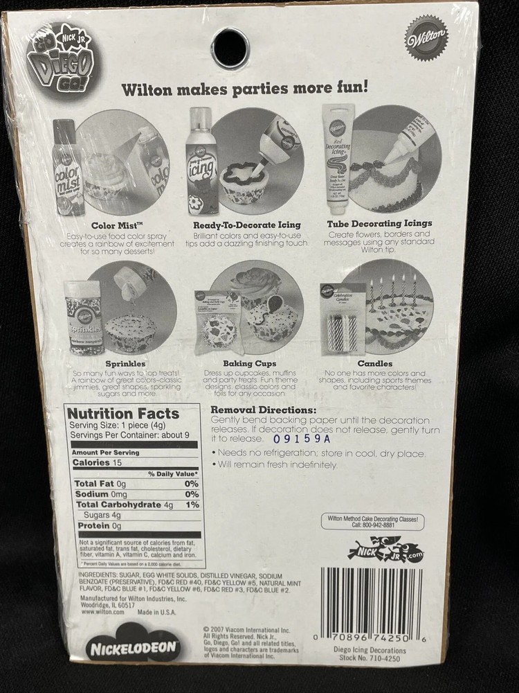 Wilton Diego Icing Decorations 9 Ct