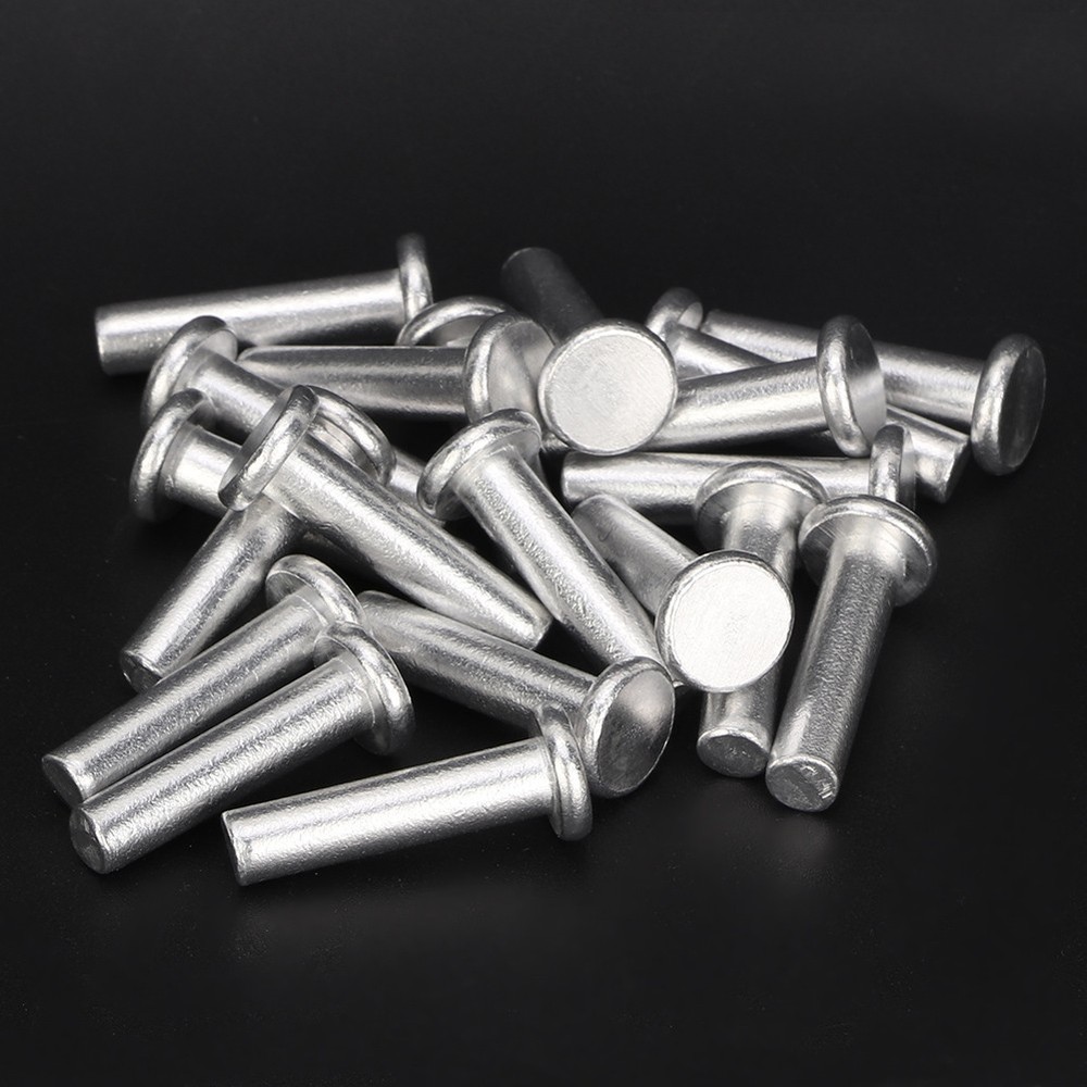 20pcs M6x25 Flat Head Aluminum Solid Rivets GB867
