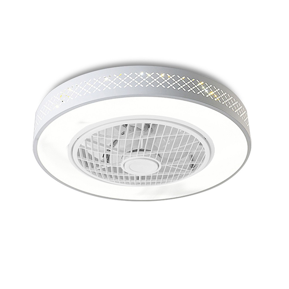 Modern Stepless Dimming Ceiling Light Fan Round Fan Lamp & Remote Controller NEW