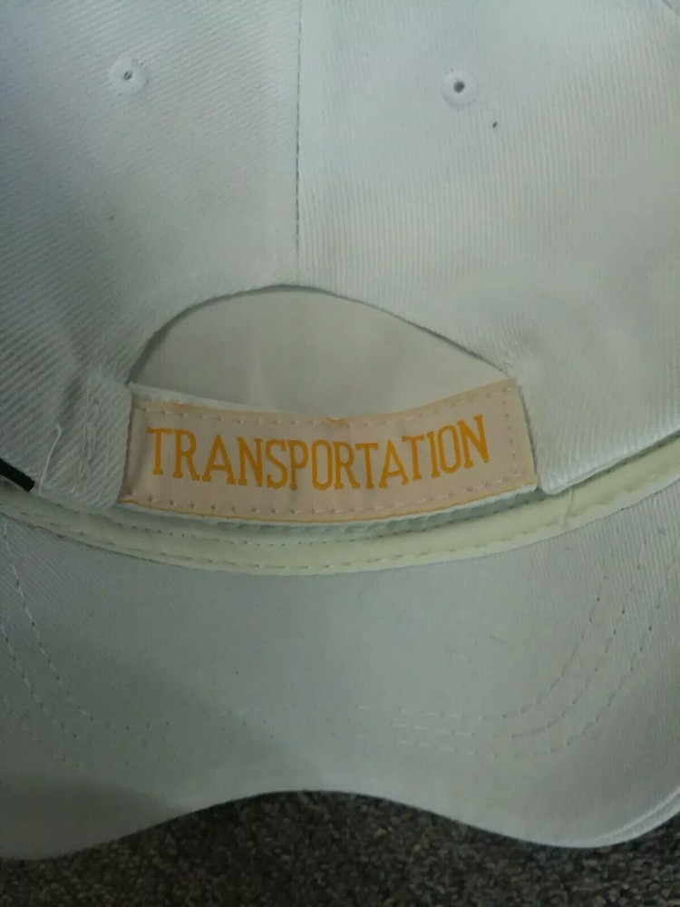 US Army Transportation Military Embroidered White Baseball Cap Side Emblem Hat