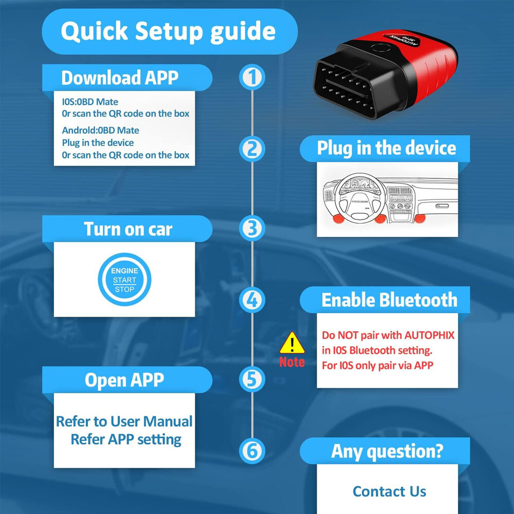 AUTOPHIX 3210 Bluetooth OBD2 Scanner Car Code Readers Scan Tools Car Diagnostic