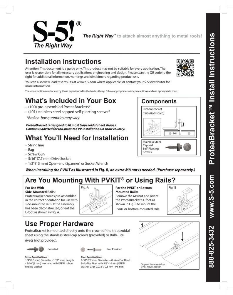 S-5! ProteaBracket, Aluminum Bracket
