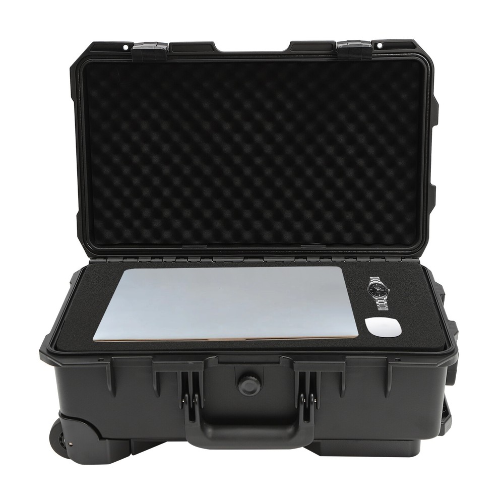 22" Camera Hard Case Protective Roller Waterproof Camera Carrying Case w/Foam