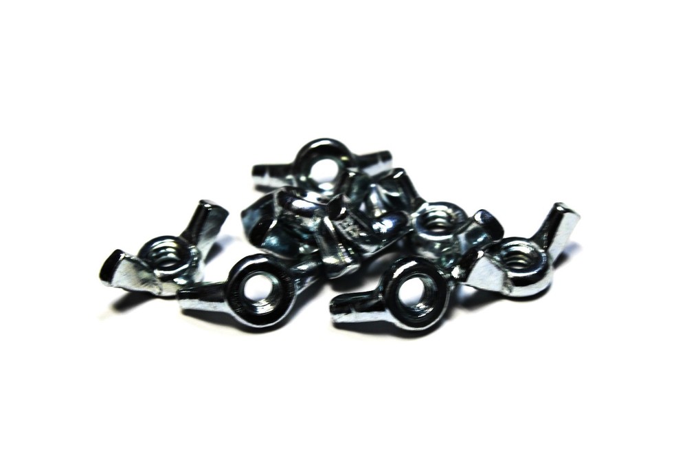 (50) #10-24 WING NUTS -COARSE THREAD- ZINC