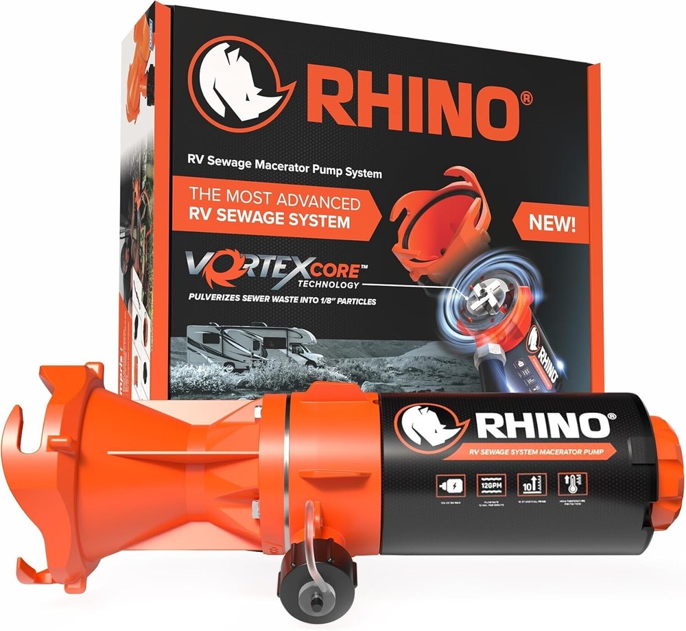 Camco Rhino Sewer Macerator Pump System 39040 - Advanced VortexCore Technology