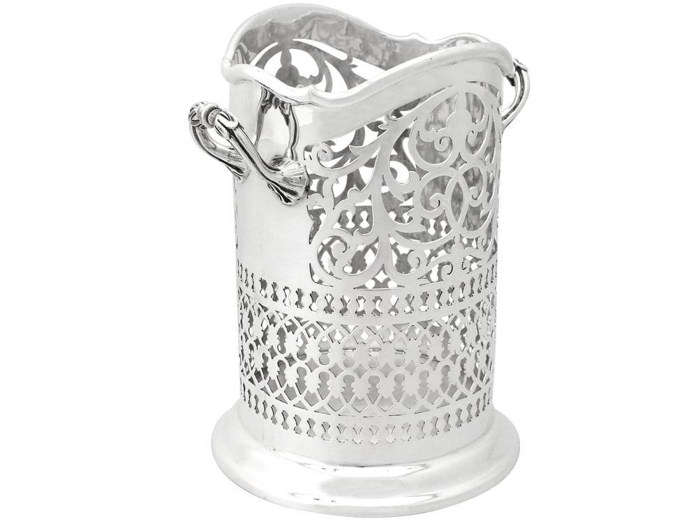 Sterling Silver Bottle Coaster - Antique Edwardian
