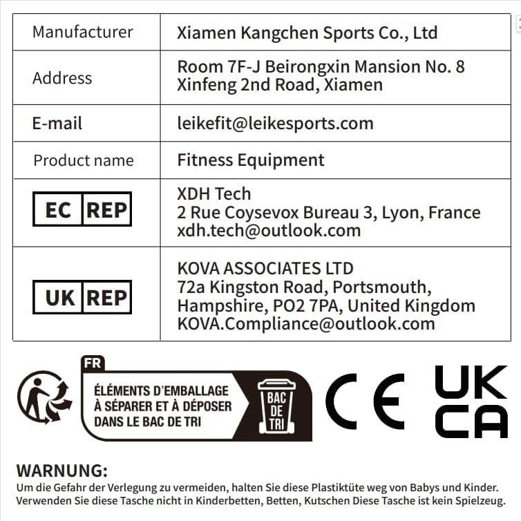 leikefitness Deluxe Multi-Function Deep Sissy Squat Bench Home Gym Workout