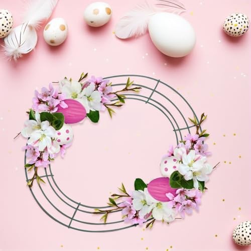 3 Pcs Easter Wire Wreath Frame: 12 Inch Easter Egg Metal Wreath Form for DIY