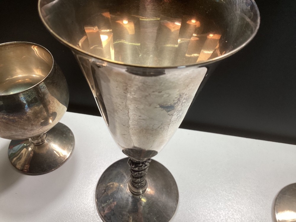 12 Misc Goblets "Valero" Silver Plated Made in Spain