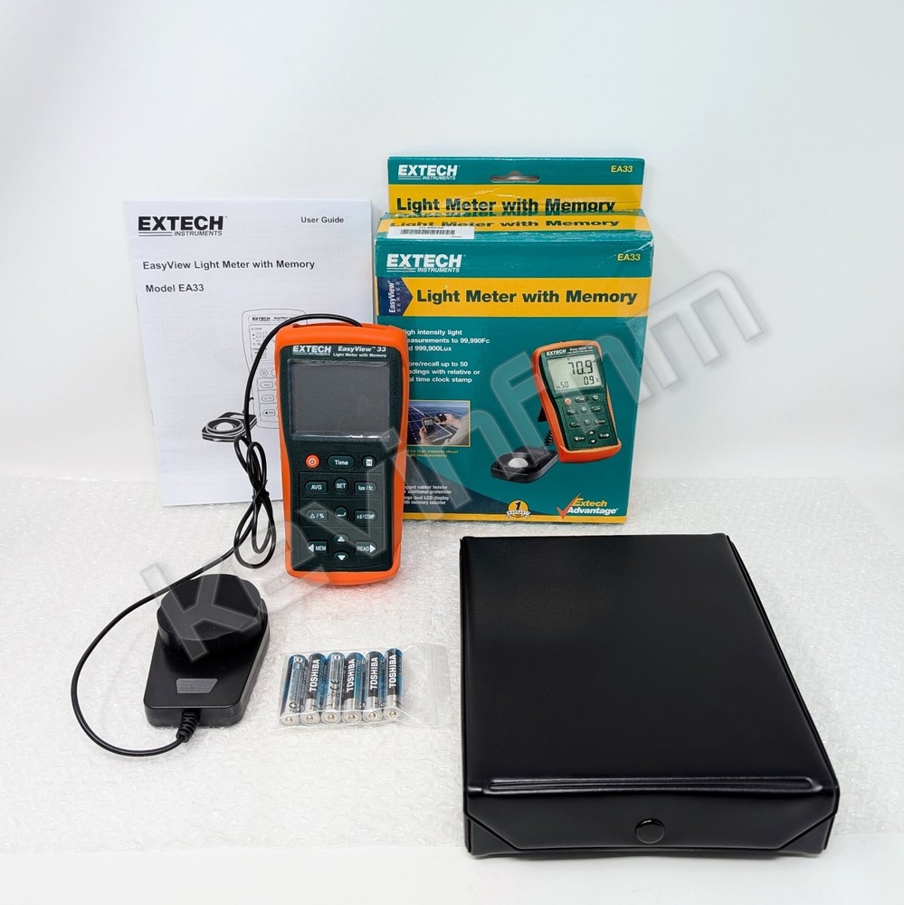 *NEW & GENUINE* Extech® EA33 EasyView™ Light Meter w/ Memory Illuminance + CASE