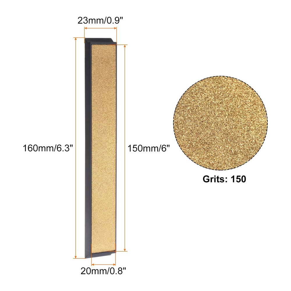 Stone Sharpening Diamond, 150mm x 20mm 150 Grain Titanium Coated
