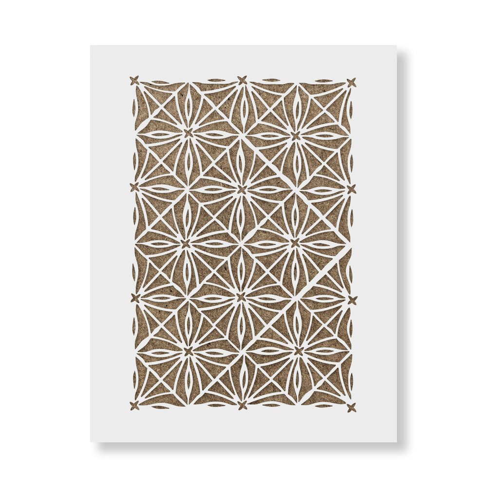Scandinavian Astra Pattern Wall Stencil - Large, Reusable Wall Pattern Stencil