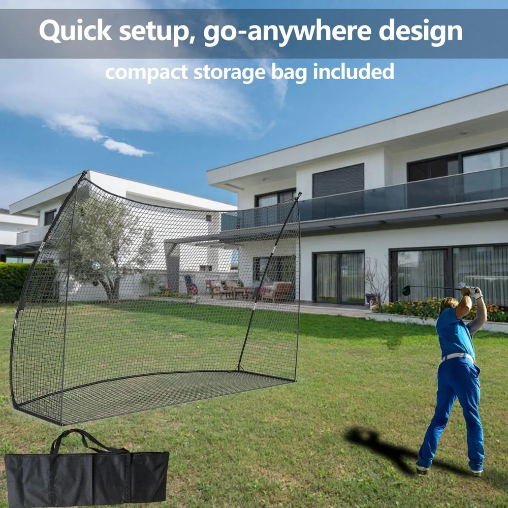 10x7ft Portable Golf Practice Hitting Net Indoor Personal Driving Range Training