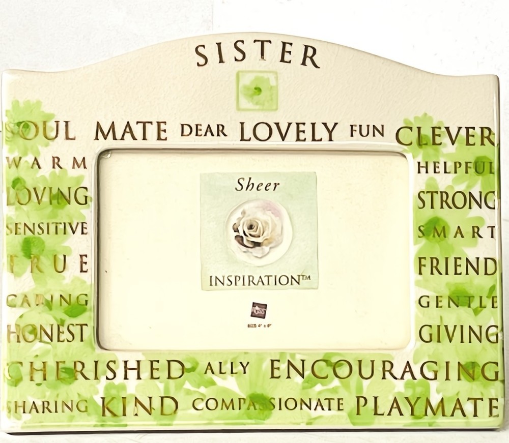 VINTAGE CERAMIC SISTER PHOTO FRAME