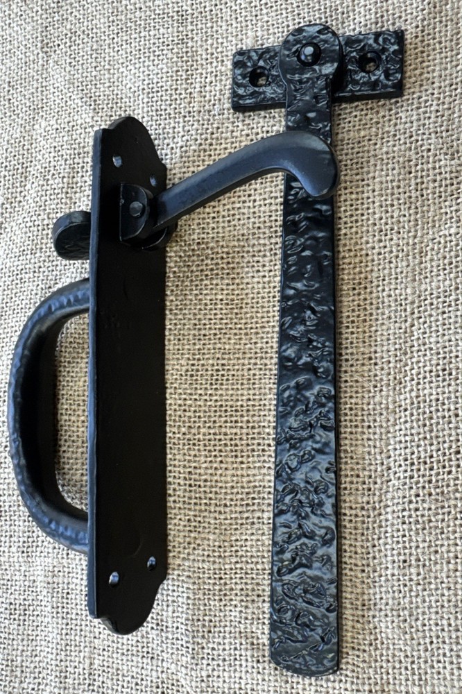 Wrought Iron Thumb Latch Set Authentic Hand Made Door Hardware 7"
