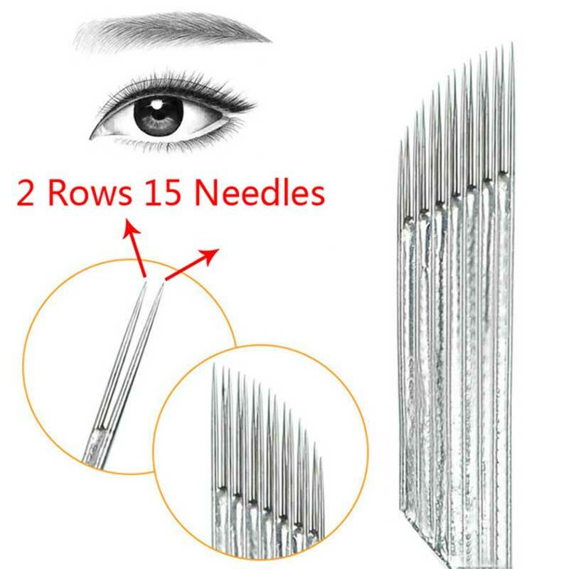 2Rows 3Rows Microblading Needles Permanent Makeup Sterilized tebori Tattoo Blade