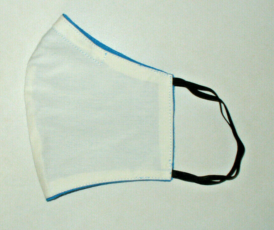 Face Mask Wire Adult Blue Ivory