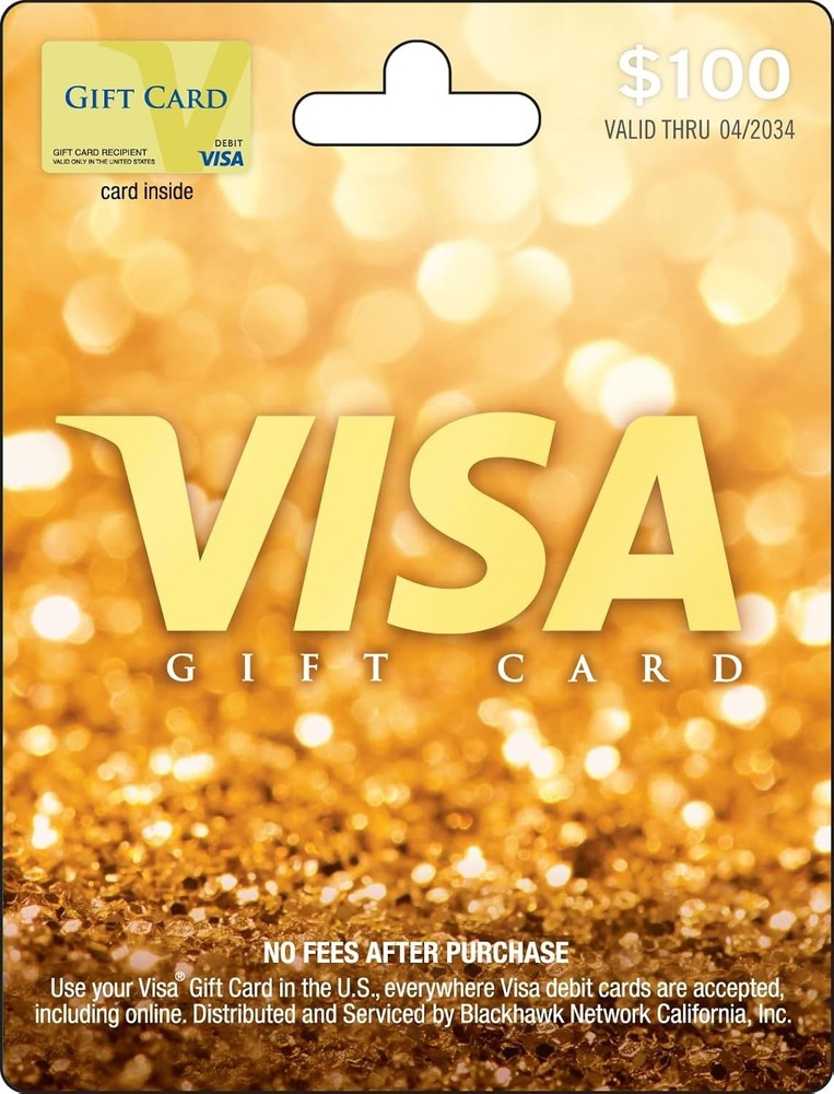 Visa $100 Gift Card (plus $5.95 Purchase Fee)
