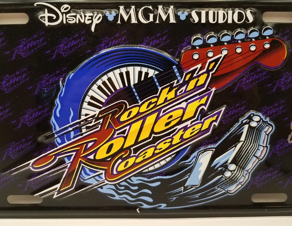 Disney MGM Studios Metal License Plate/ Sign Signed