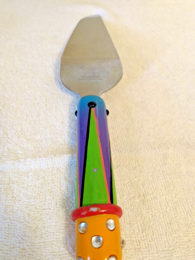 All U Can Handle Hand Painted Ceramic & Stainless Steel Server & Knife/Fork Set