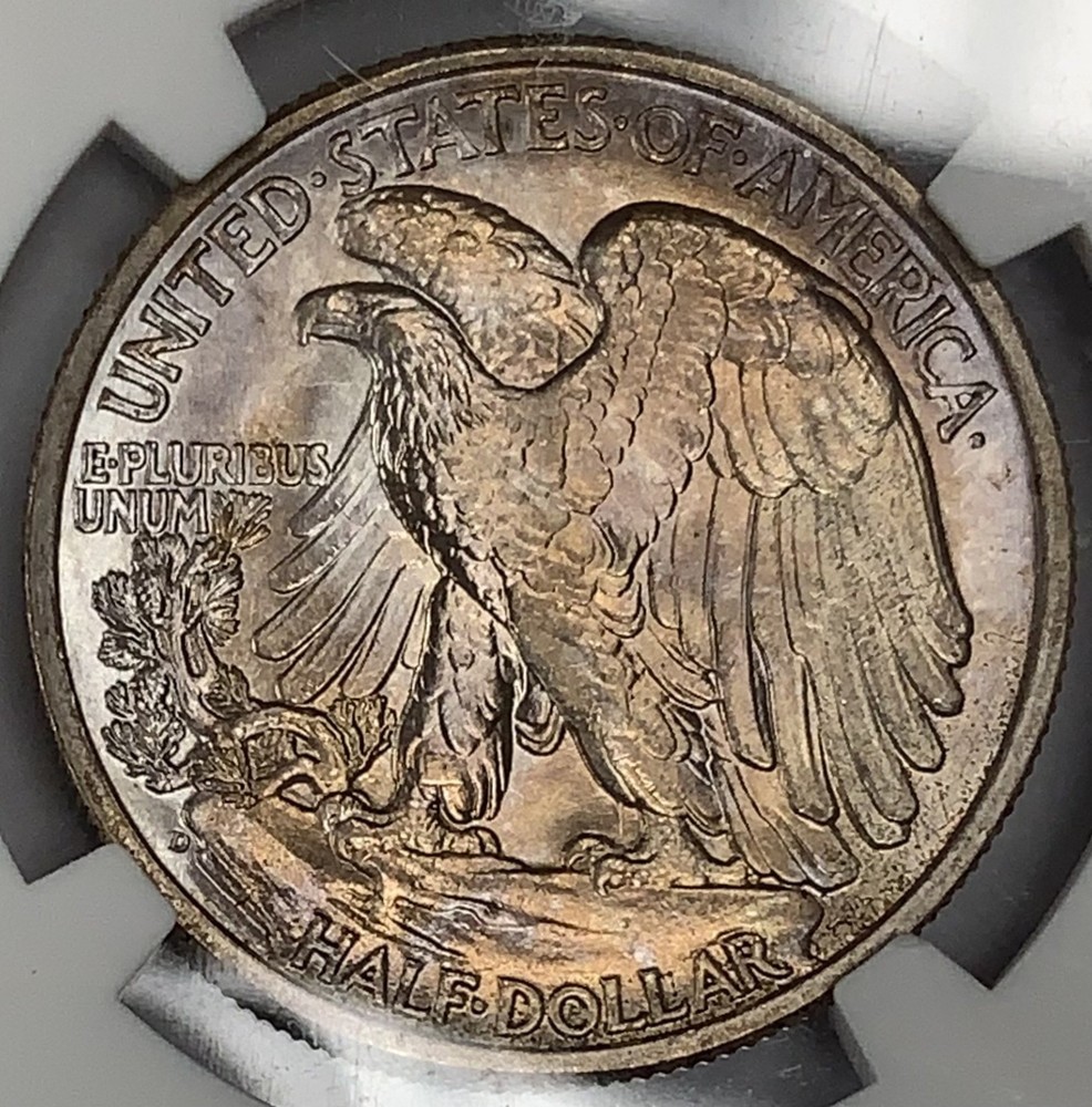 1939-D Walking Liberty Half Dollar NGC MS66