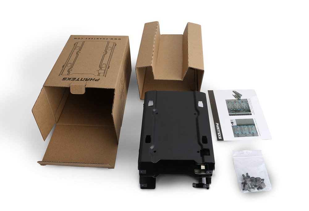 Phanteks - Stackable 3.5" HDD Bracket Duo Pack Cases PH-HDDKT_03,Black Black