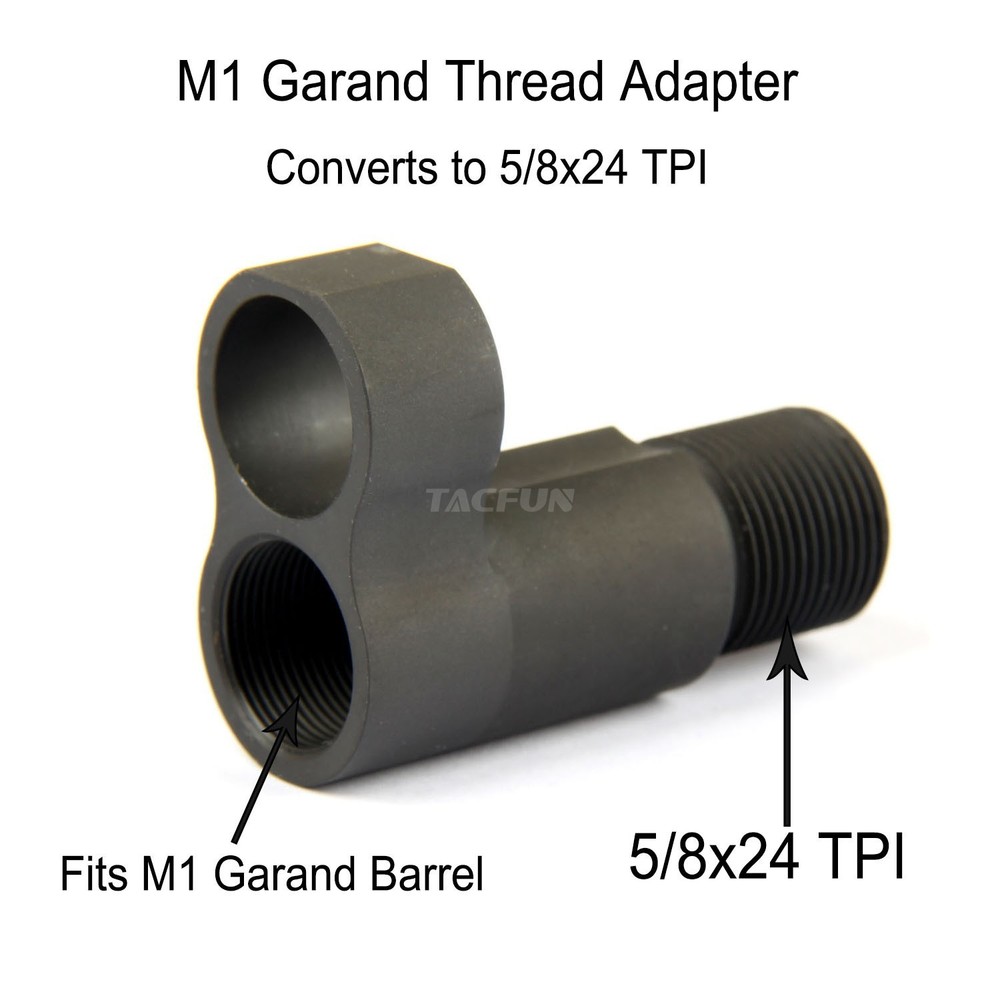 M1 Garand Muzzle Adapter + Muzzle Brake 5/8x24 Thread All Steel