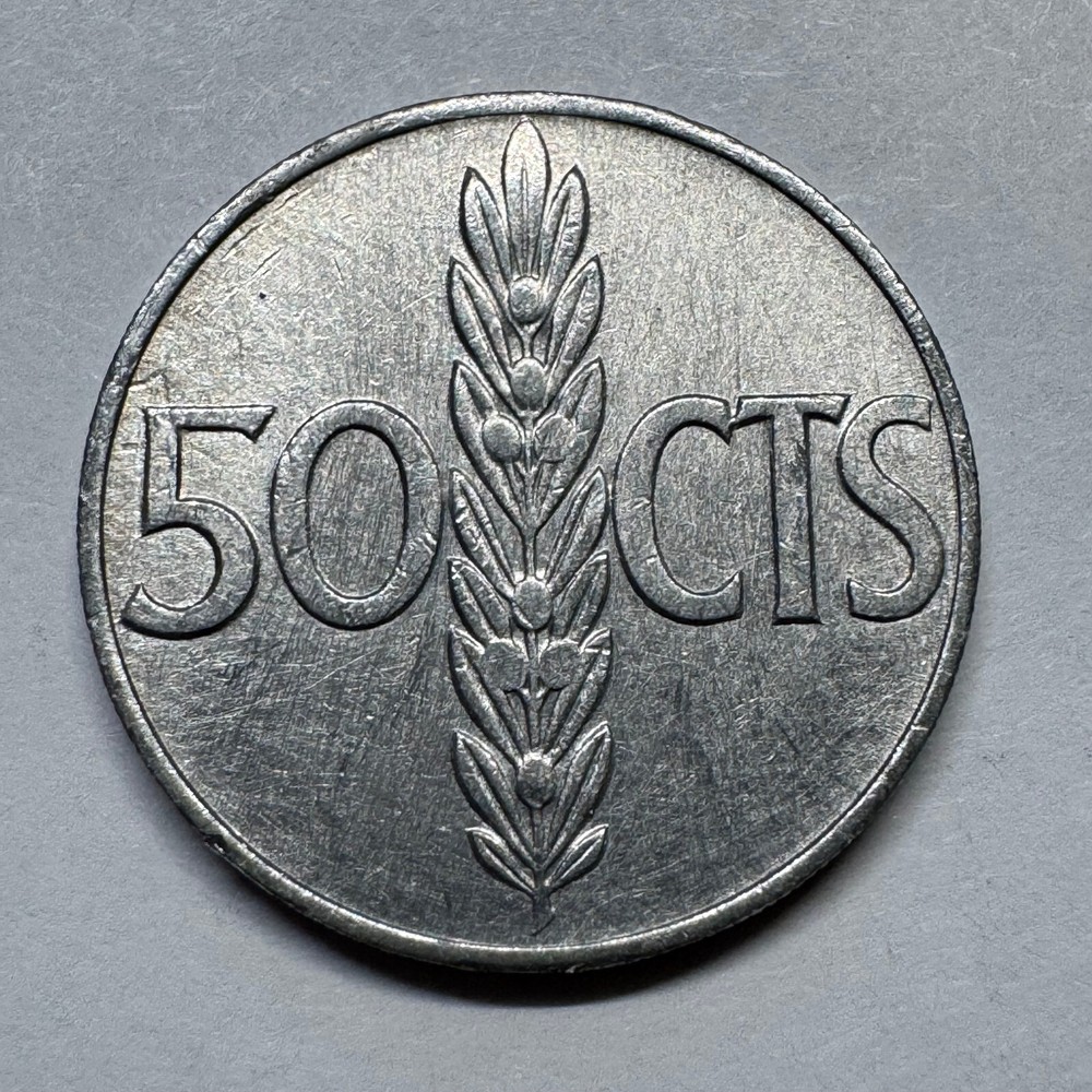 1966 Spain 50 Centimos - Beautiful Coin - #B-027