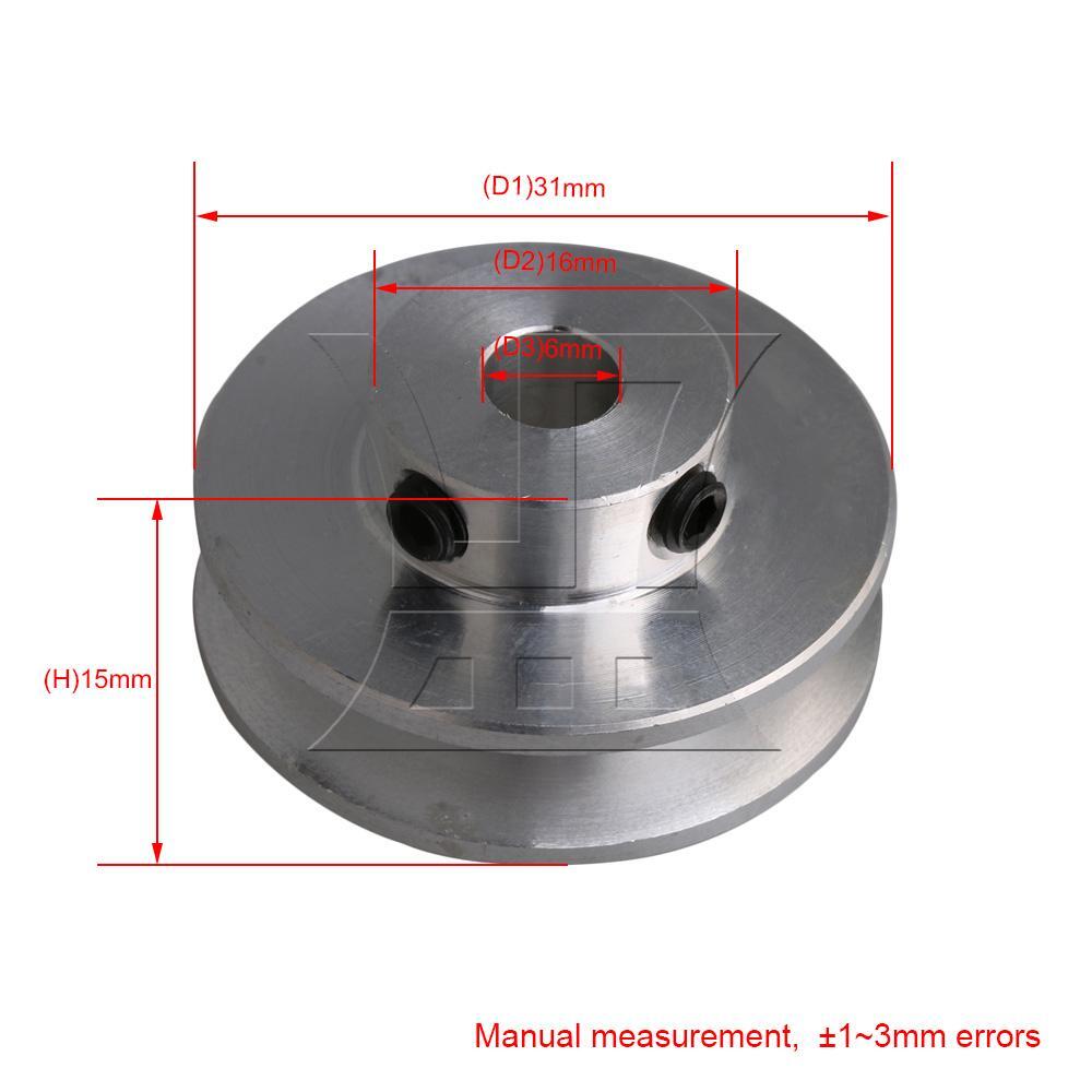 31*6mm Fixed Bore Single Groove Pulley Round Type Belts