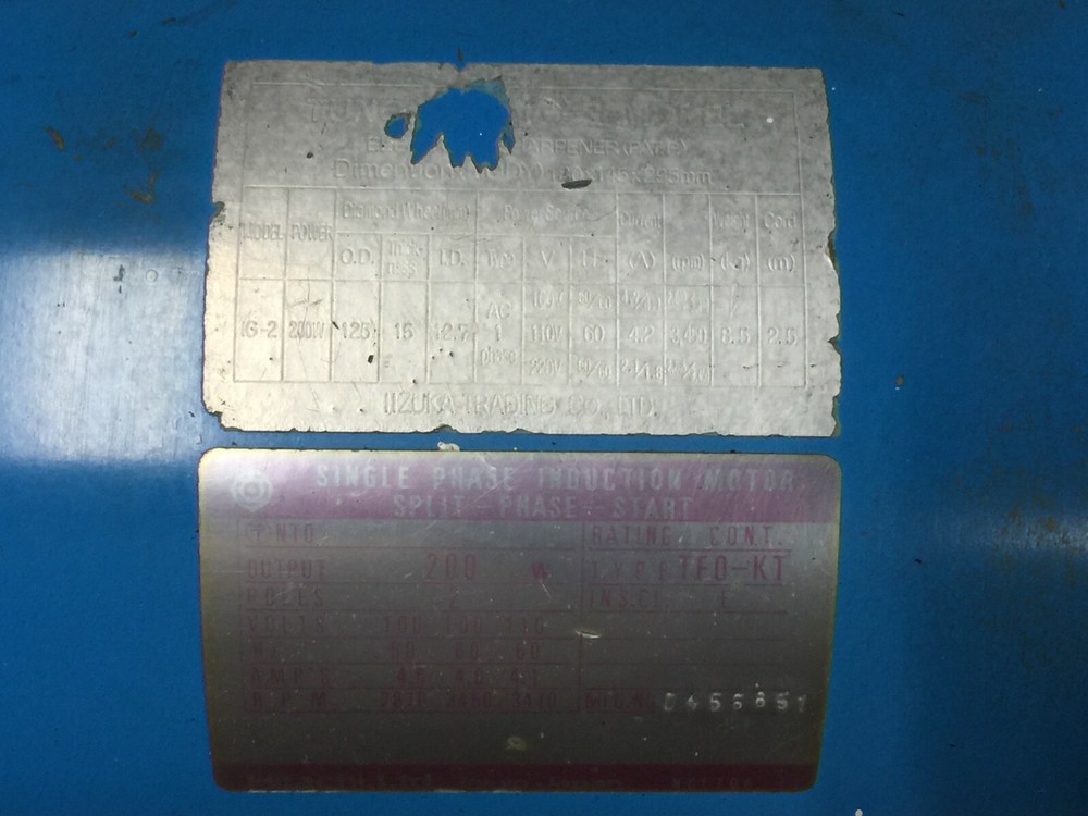 JAPAN MADE TOOL GRINDER UZUKA FOR CARBIDE WELDING RODS / OTHER