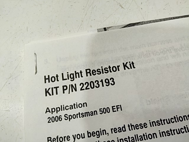 Hot Light Resistor Wire Harness - 2000 Polaris NOS