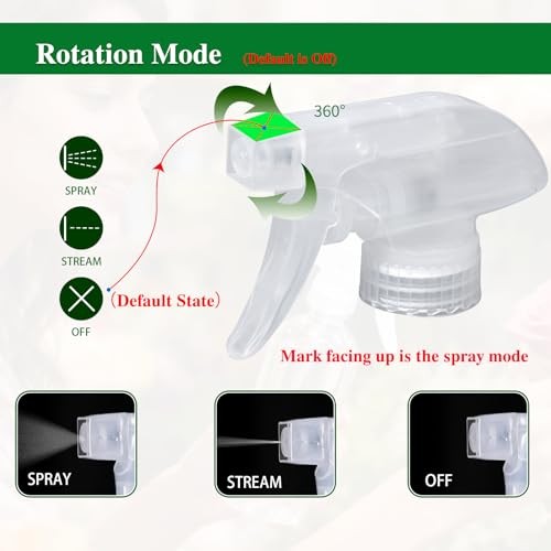 Clear Spray Nozzle Set replacement Bottle Trigger Sprayer set 4 Pack